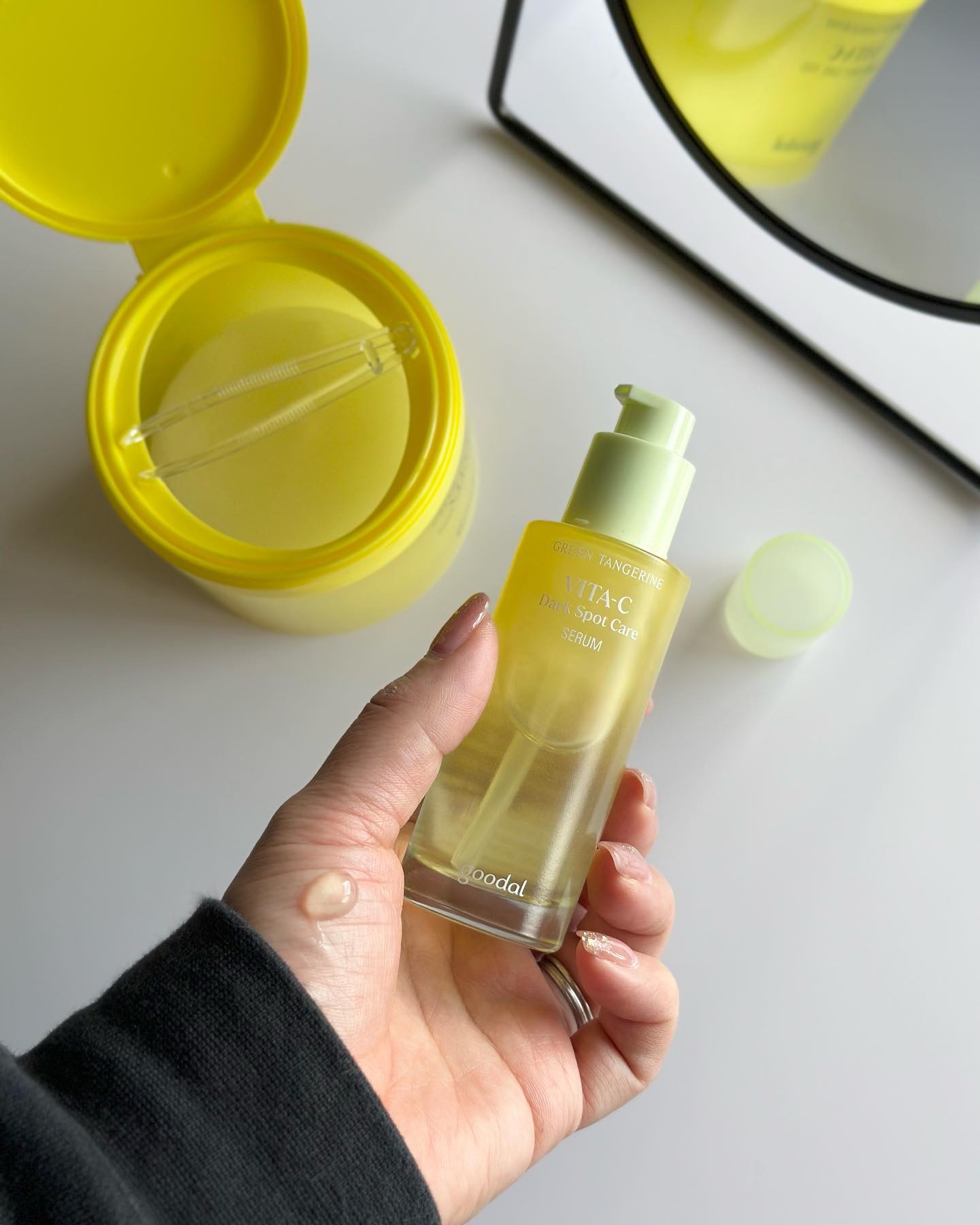 グリーンタンジェリン ビタC ダークスポットケアセラム/goodal/美容液を使ったクチコミ（3枚目）