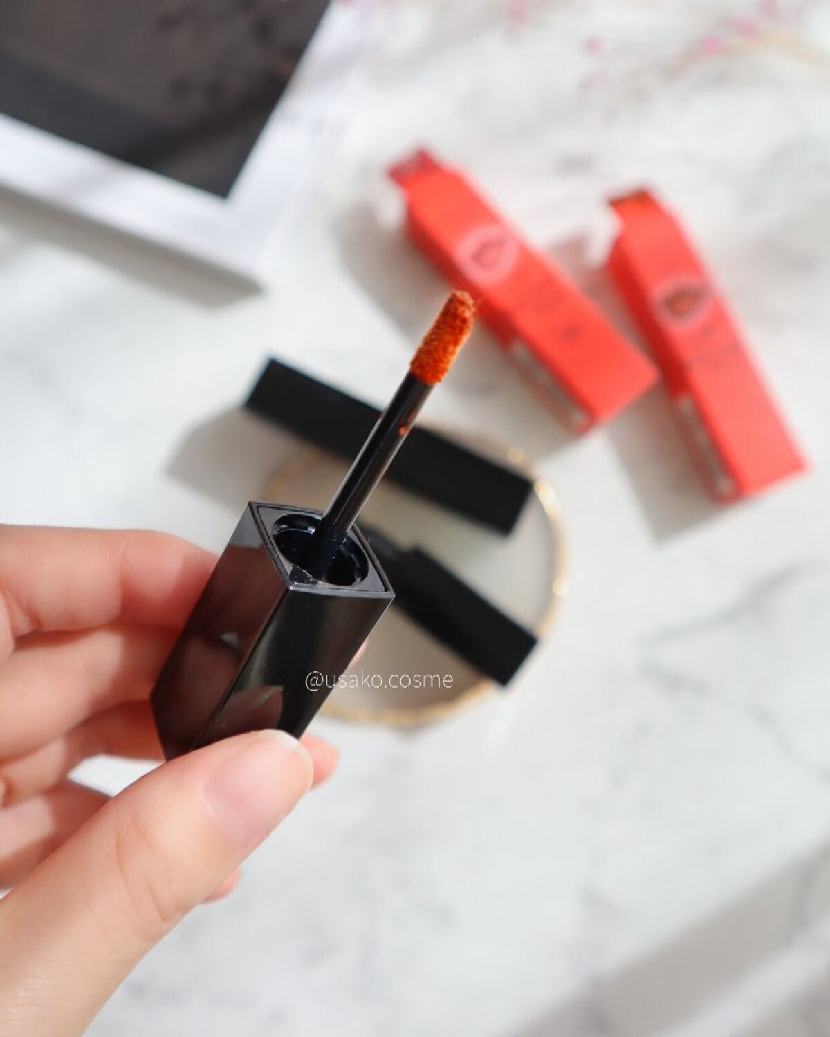 リップモンスター スフレマット/KATE/口紅を使ったクチコミ(2枚目)