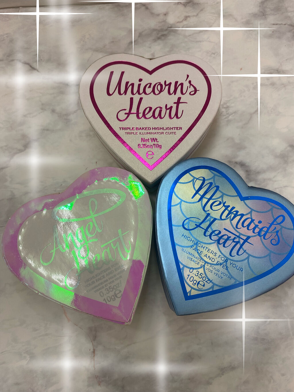ハートハイライター マーメイドハート/MAKEUP REVOLUTION/パウダーハイライトを使ったクチコミ（2枚目）