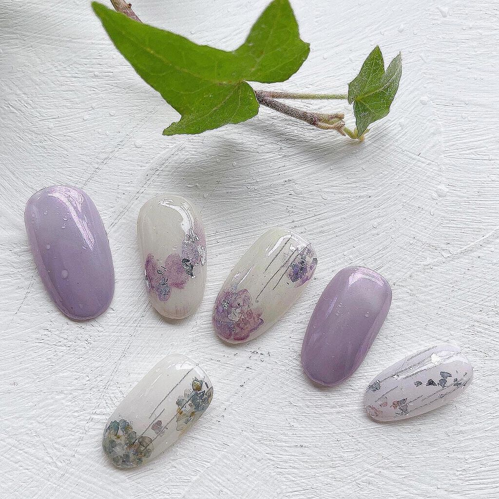 #セルフネイル,#ジェルネイル,#水彩ネイル,#独学ネイルのネイルデザイン