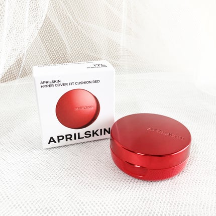 ハイパーカバーフィットクッション red/APRILSKIN/クッションファンデーションを使ったクチコミ(1枚目)