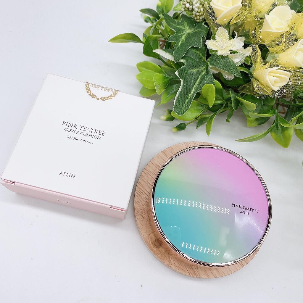 ピンクティーツリーカバークッション/APLIN/クッションファンデーションを使ったクチコミ(2枚目)