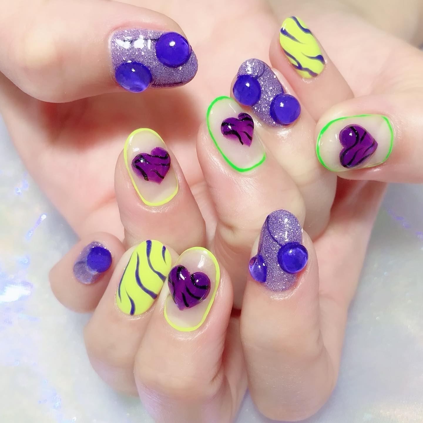 #ネイル,#虎ネイル,#タイガーネイルのネイルデザイン