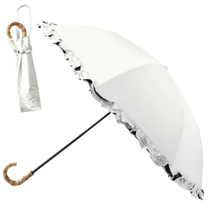 MASHURO 2Wayフリル折りたたみ日傘