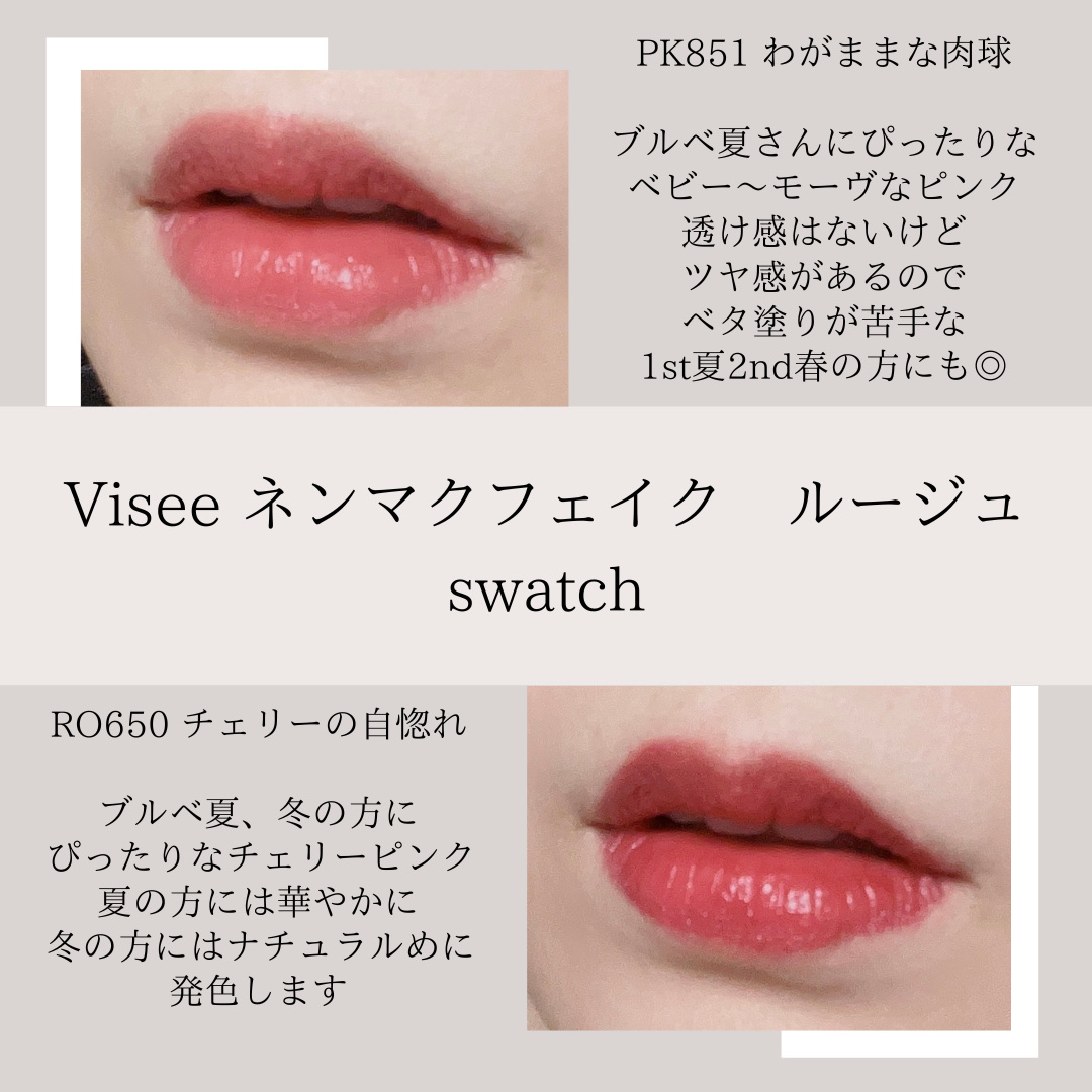 ネンマクフェイク ルージュ/Visée/口紅を使ったクチコミ（3枚目）