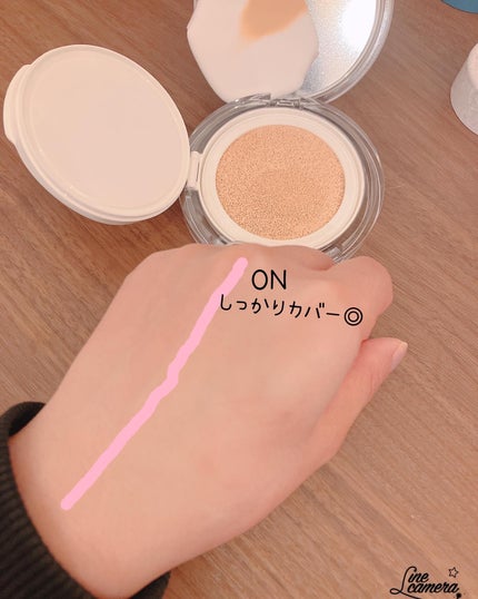 デューイーラスティングクッション/THE FACE SHOP/クッションファンデーションを使ったクチコミ(4枚目)