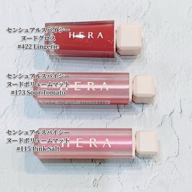 センシュアルスパイシーヌードボリュームマット 115 Pink Salt/HERA/口紅を使ったクチコミ（2枚目）