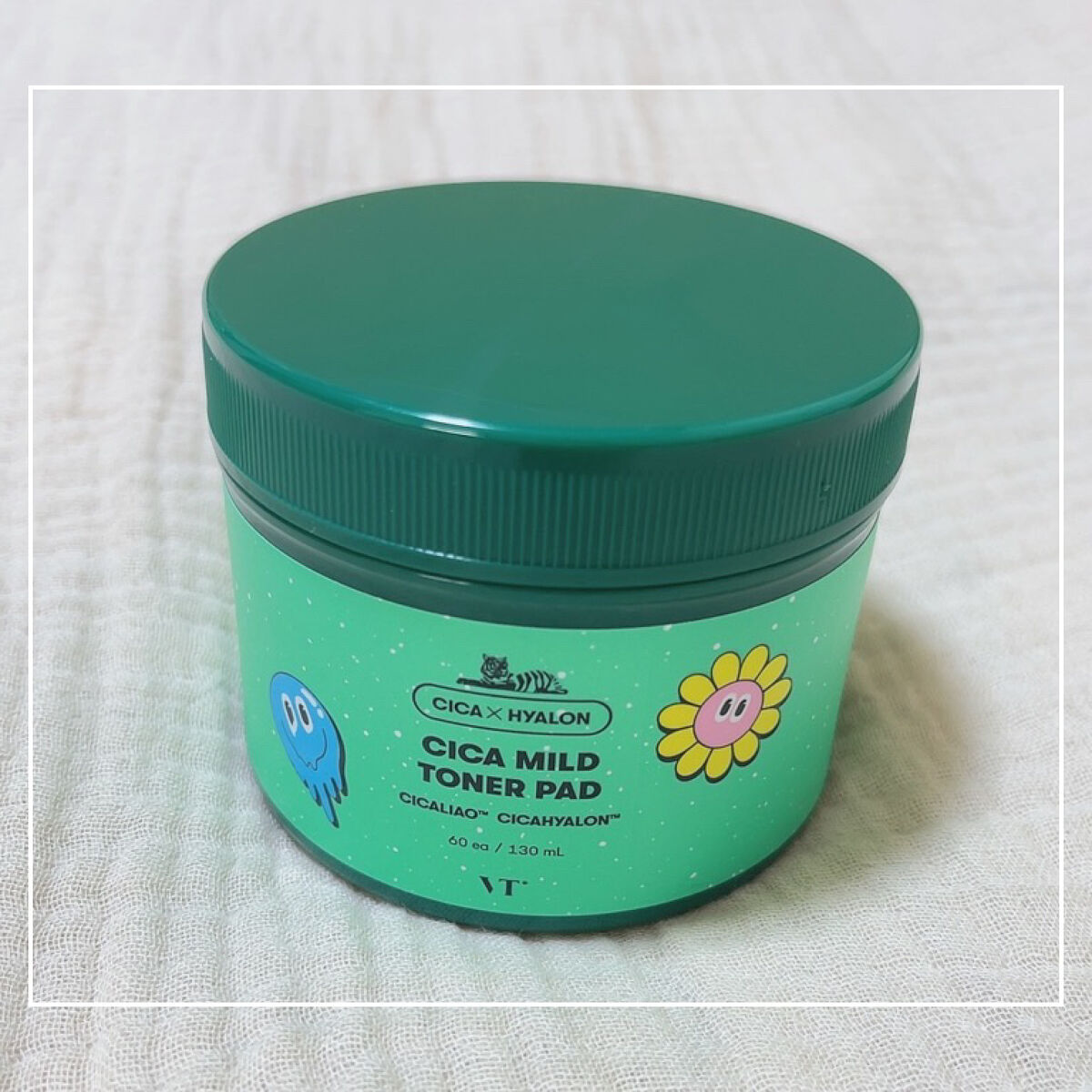 .
.
\ 1つで3役、時短パッド🌿 /
🖇VT Cosmetics VT CICAマイルドトナーパッド

┈┈┈┈┈┈┈Product details. 
☑︎60枚入り　1815円（税込）
　※リフィルあり
☑︎古い角質をオフしなが