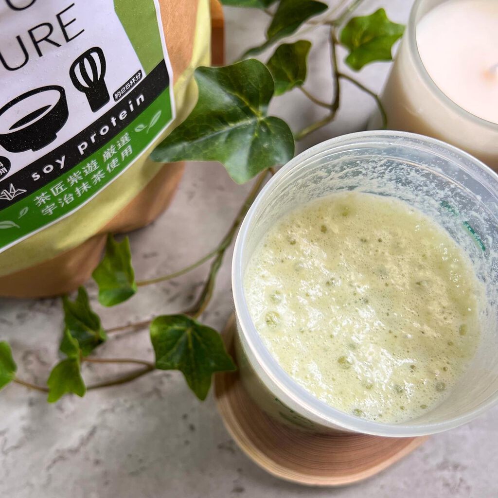 MATCHA PURE(プロテインパウダー)/ピュアパートナー/ソイプロテインを使ったクチコミ(5枚目)