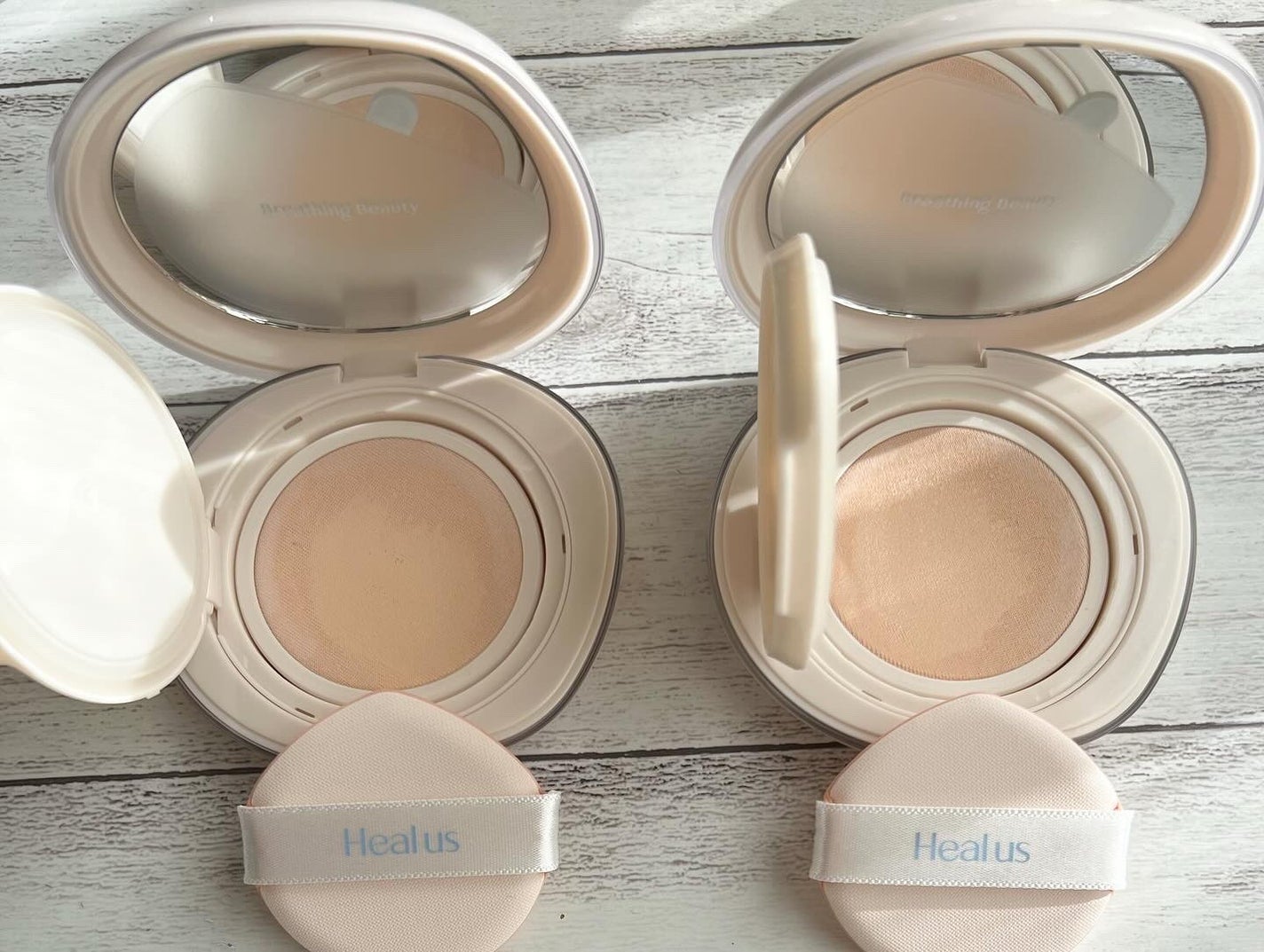 ブリージンググロークッション/Healus/クッションファンデーションを使ったクチコミ(2枚目)