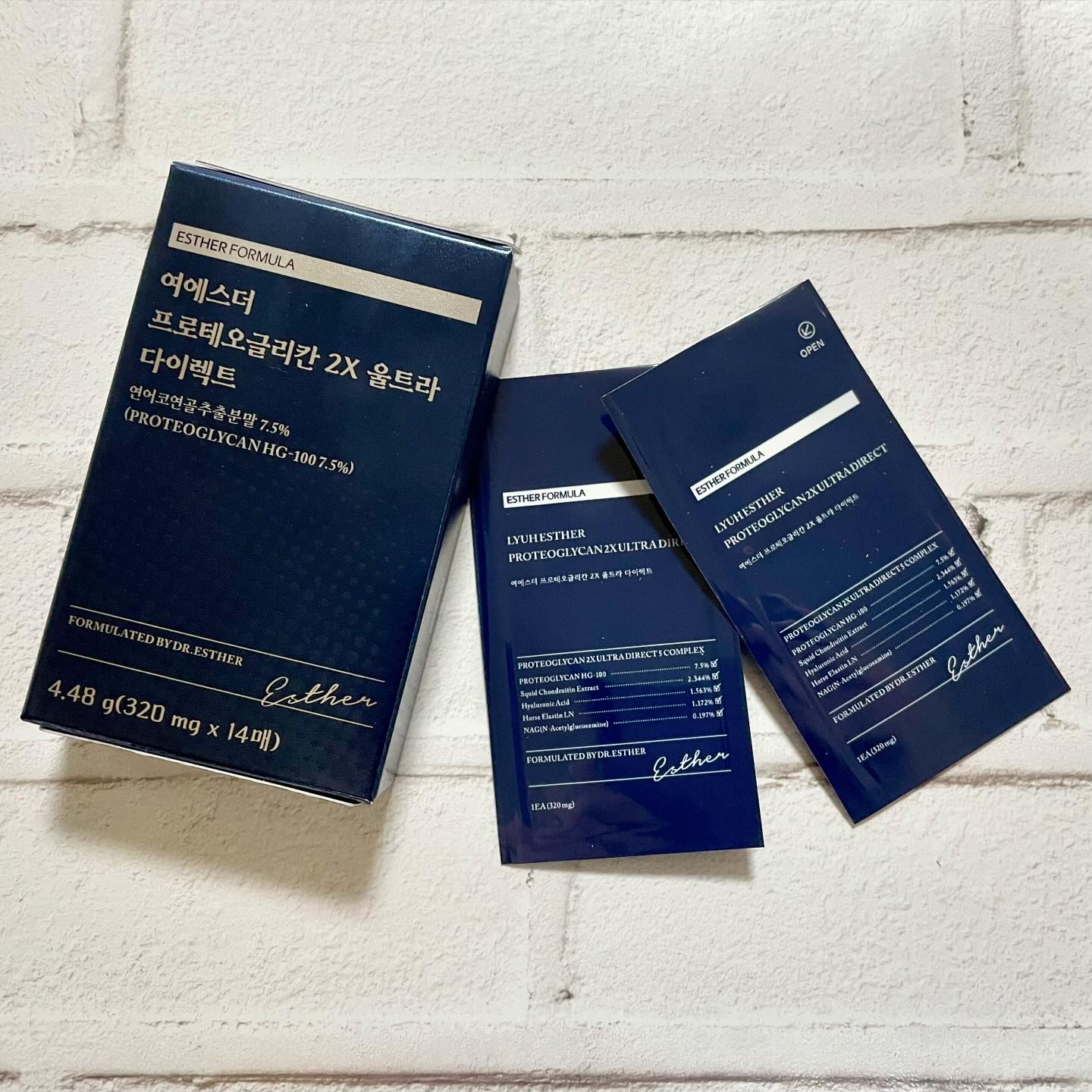 ヨエスタープロテオグリカン2x　ウルトラダイレクト/ESTHER FORMULA/健康サプリメントを使ったクチコミ（2枚目）