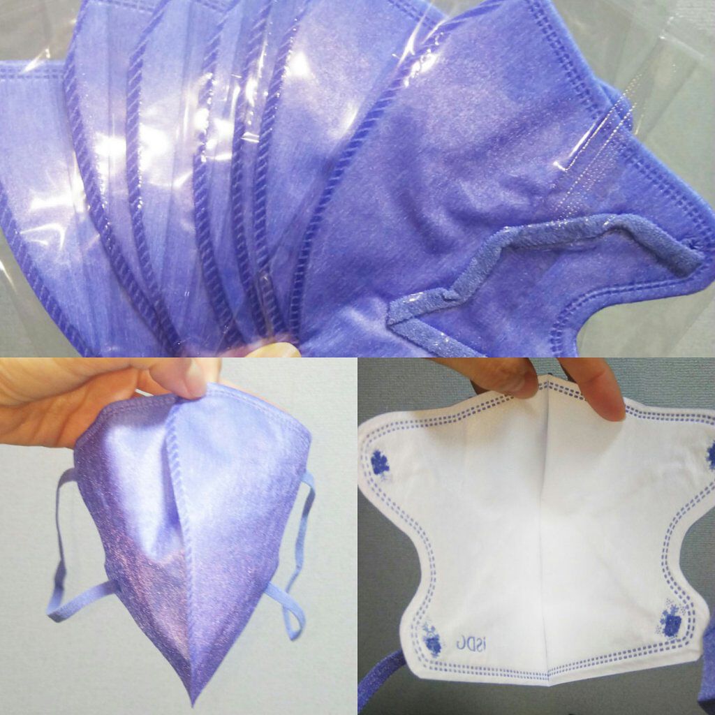 立体型スパンレース不織布カラーマスク/ISDG 医食同源ドットコム/マスクを使ったクチコミ(2枚目)