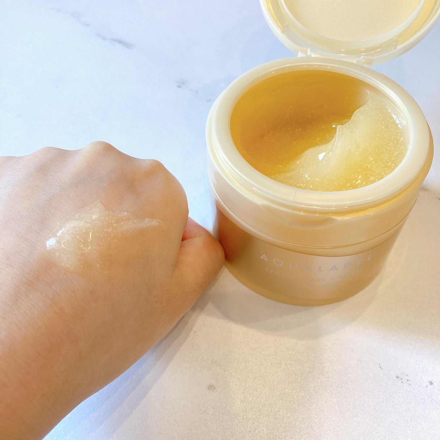 スペシャルジェルクリーム EX (オイルイン)/アクアレーベル/オールインワン化粧品を使ったクチコミ(2枚目)