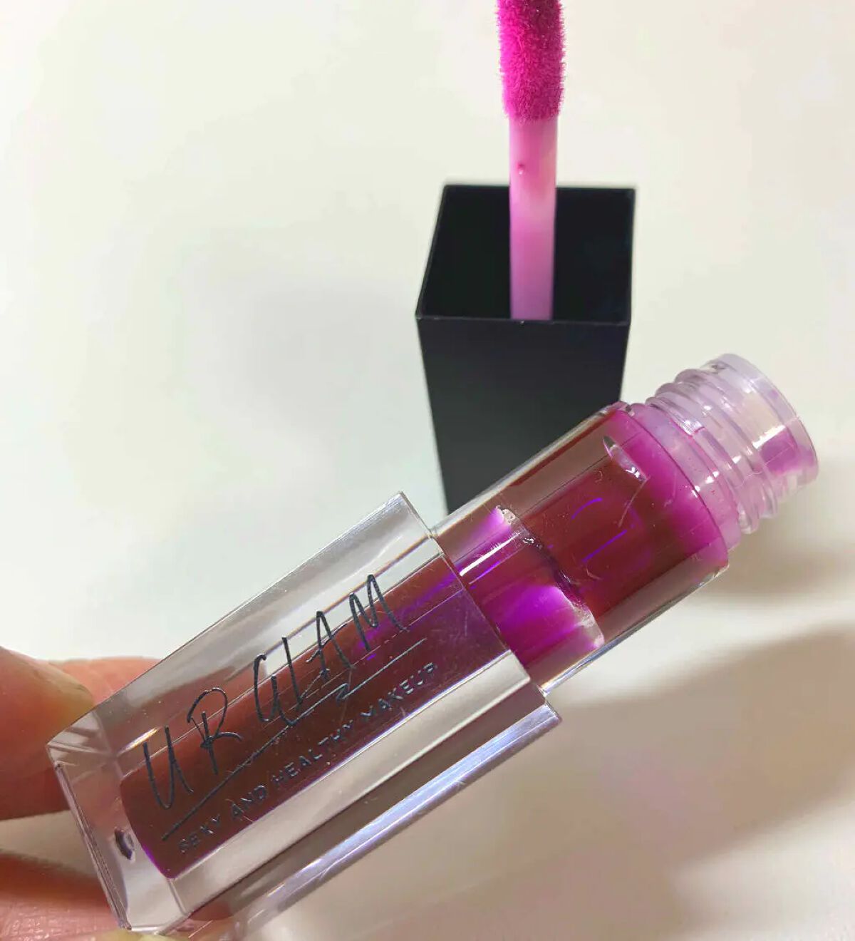 UR GLAM　LIP OIL クリアパープル