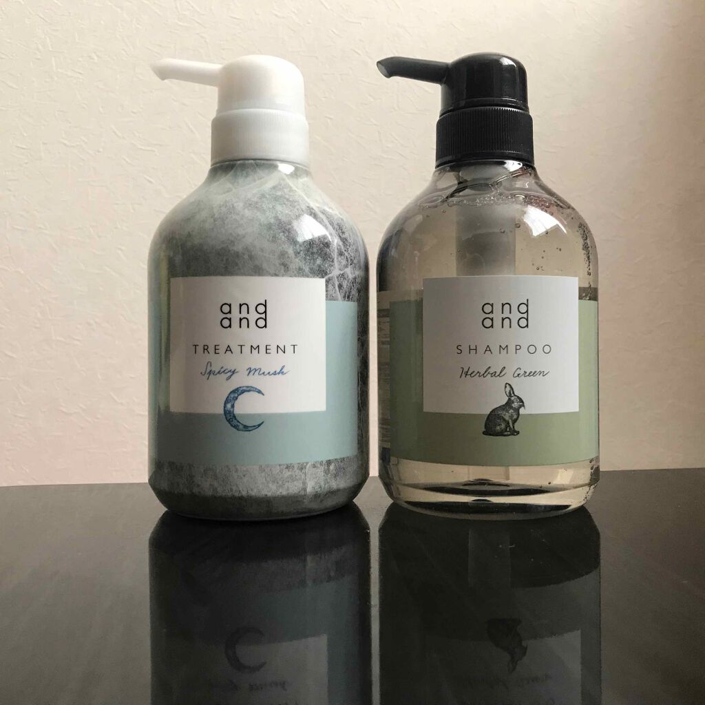静かに ハーバルグリーンの香り シャンプー/and and/市販シャンプーを使ったクチコミ(1枚目)