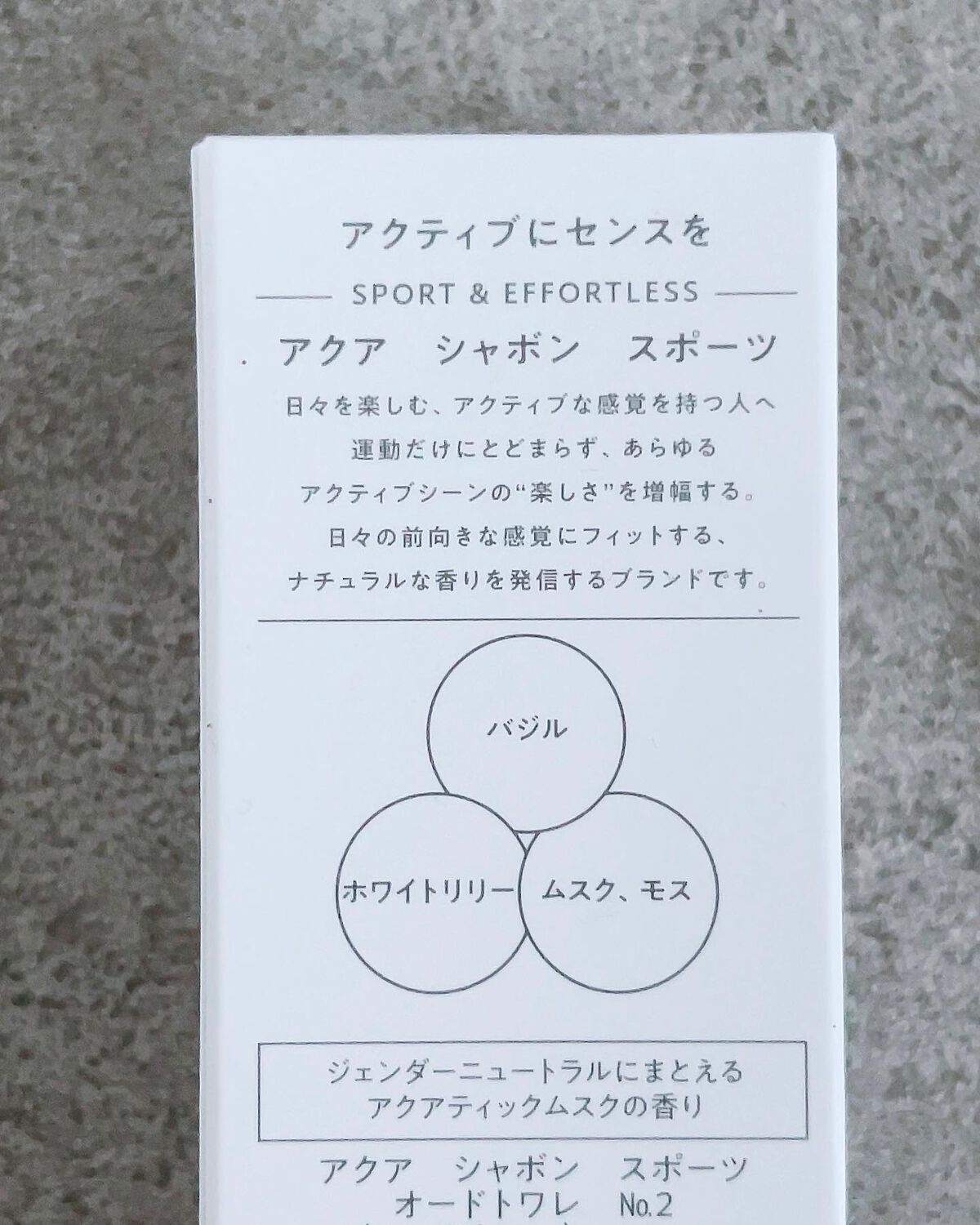 スポーツ オードトワレ No.1/アクアシャボン/香水(レディース)を使ったクチコミ(2枚目)