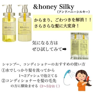 シルキー　スムースモイスチャー　シャンプー　1.0/ヘアトリートメント　2.0/&honey/シャンプー・コンディショナーを使ったクチコミ（2枚目）