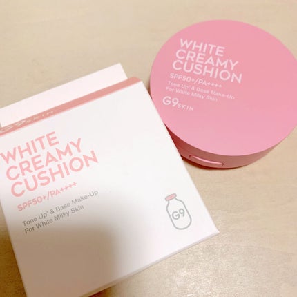 WHITE CREAMY CUSHION(ウユファンデ)/G9SKIN/化粧下地を使ったクチコミ(1枚目)