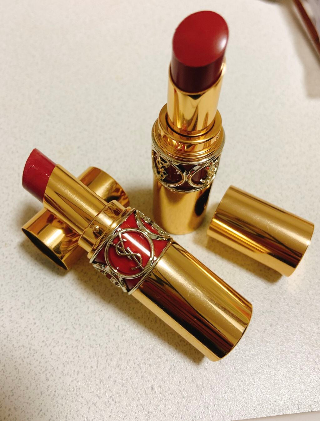 ルージュ ヴォリュプテ シャイン/YVES SAINT LAURENT BEAUTE/口紅を使ったクチコミ(1枚目)