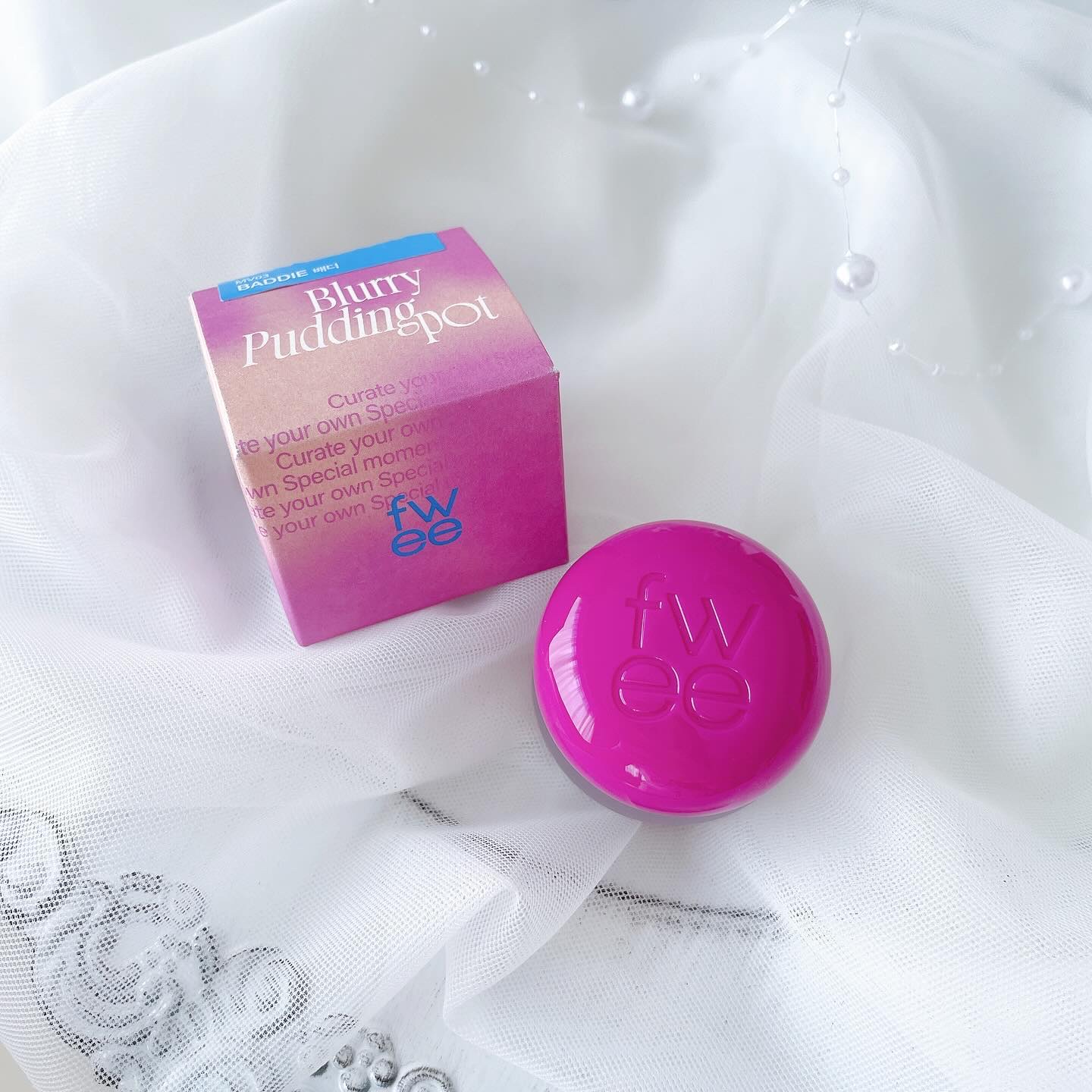 リップアンドチーク ブラーリープリンポット MV03 バッディ/fwee/口紅を使ったクチコミ（1枚目）