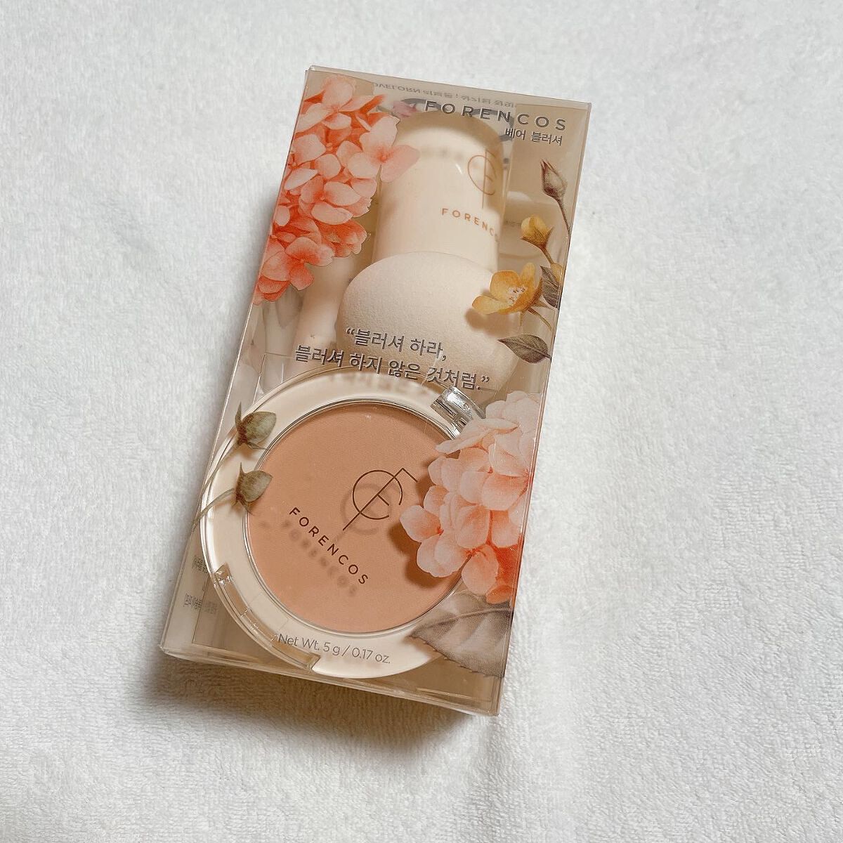 ベアブラッシャー パフ付き/フォレンコス/パウダーチークを使ったクチコミ（2枚目）