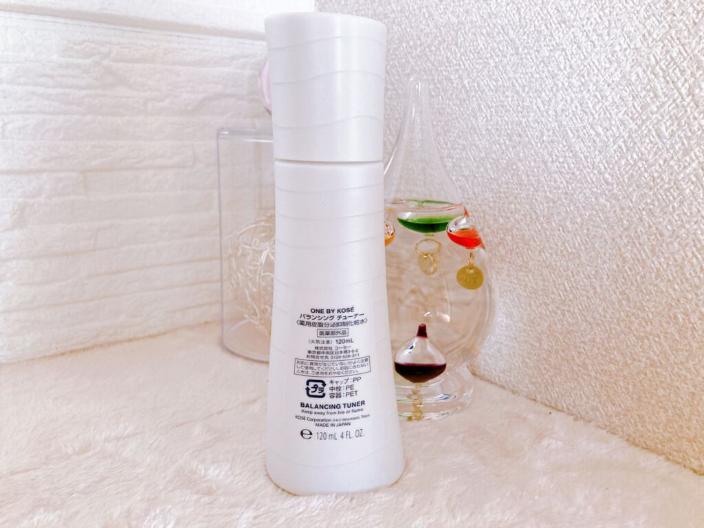 ONE BY KOSE バランシング チューナーのクチコミ「one by one 
バランシングチューナー 120ml

～使用感～
アルコール強めの化粧.....」（2枚目）