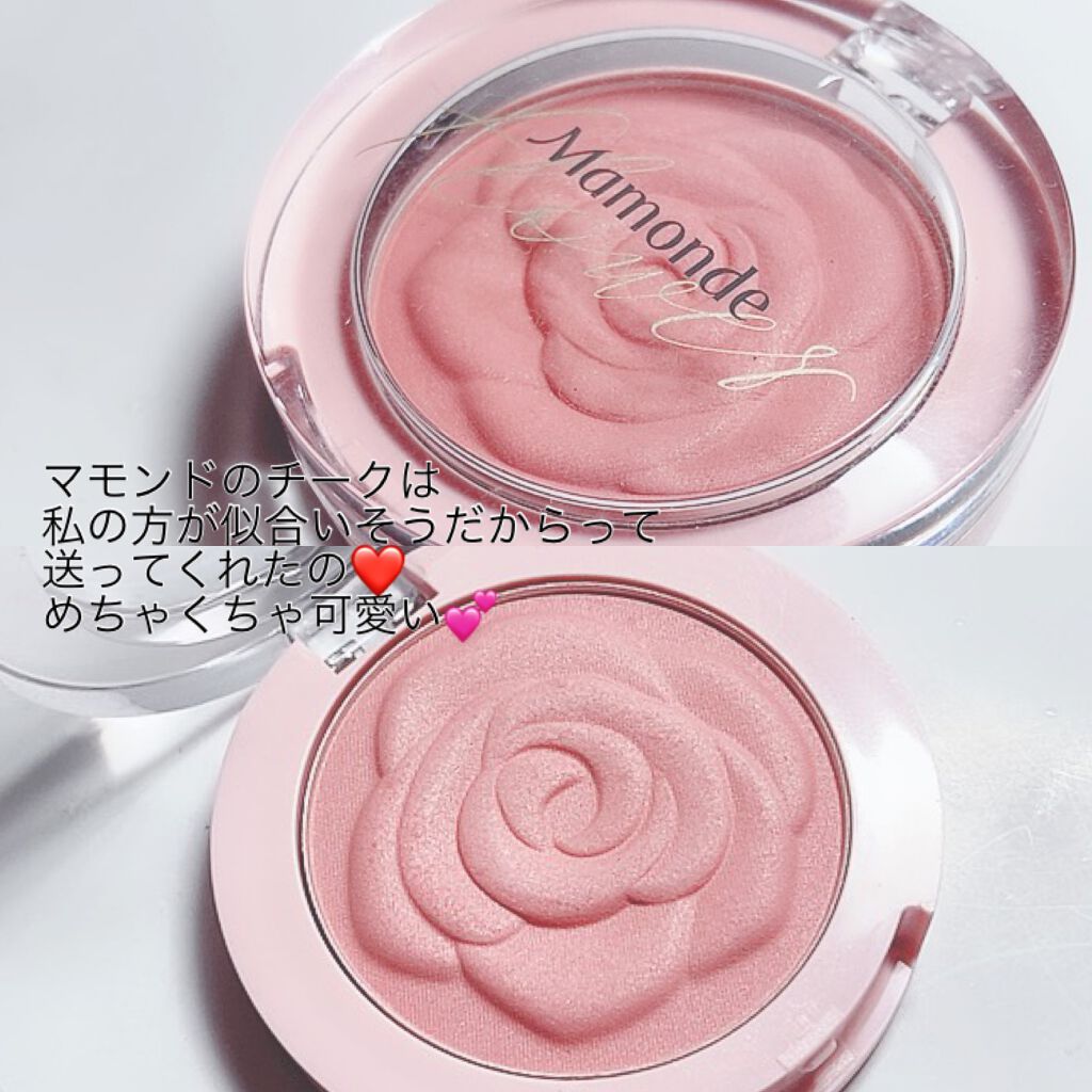 flower pop blusher 01 Pinky Promise/Mamonde/パウダーチークを使ったクチコミ（2枚目）
