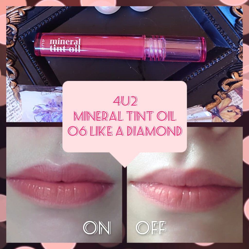 ミネラルティントオイル #06 ライクアダイアモンド/4U2/リップティントを使ったクチコミ（1枚目）