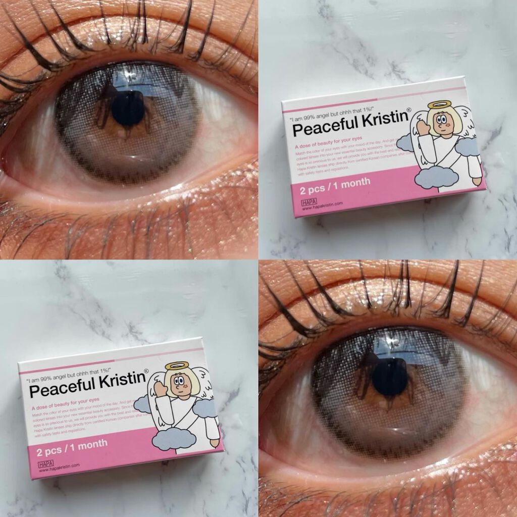 Peaceful Kristen ブルー/Hapa kristin/カラーコンタクトレンズを使ったクチコミ（1枚目）