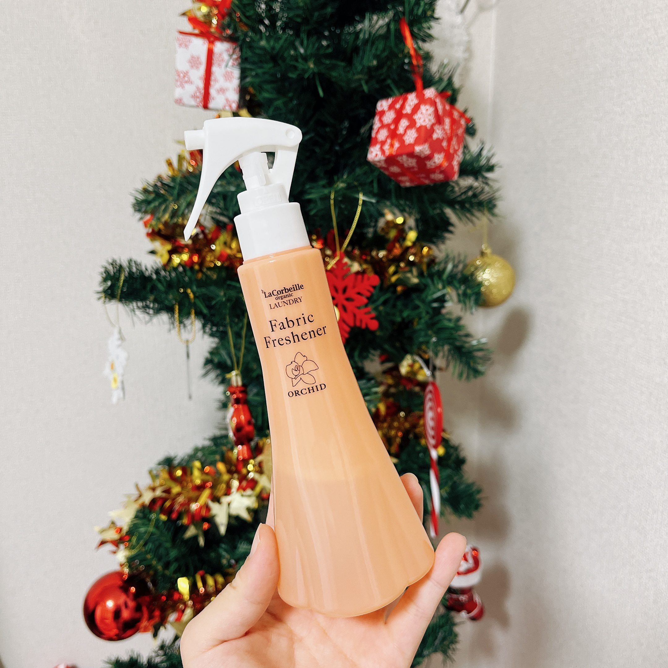 オーガニックランドリー ファブリックフレッシュナー オーキッドの香り/ラ　コルベイユ/ファブリックミストを使ったクチコミ（1枚目）