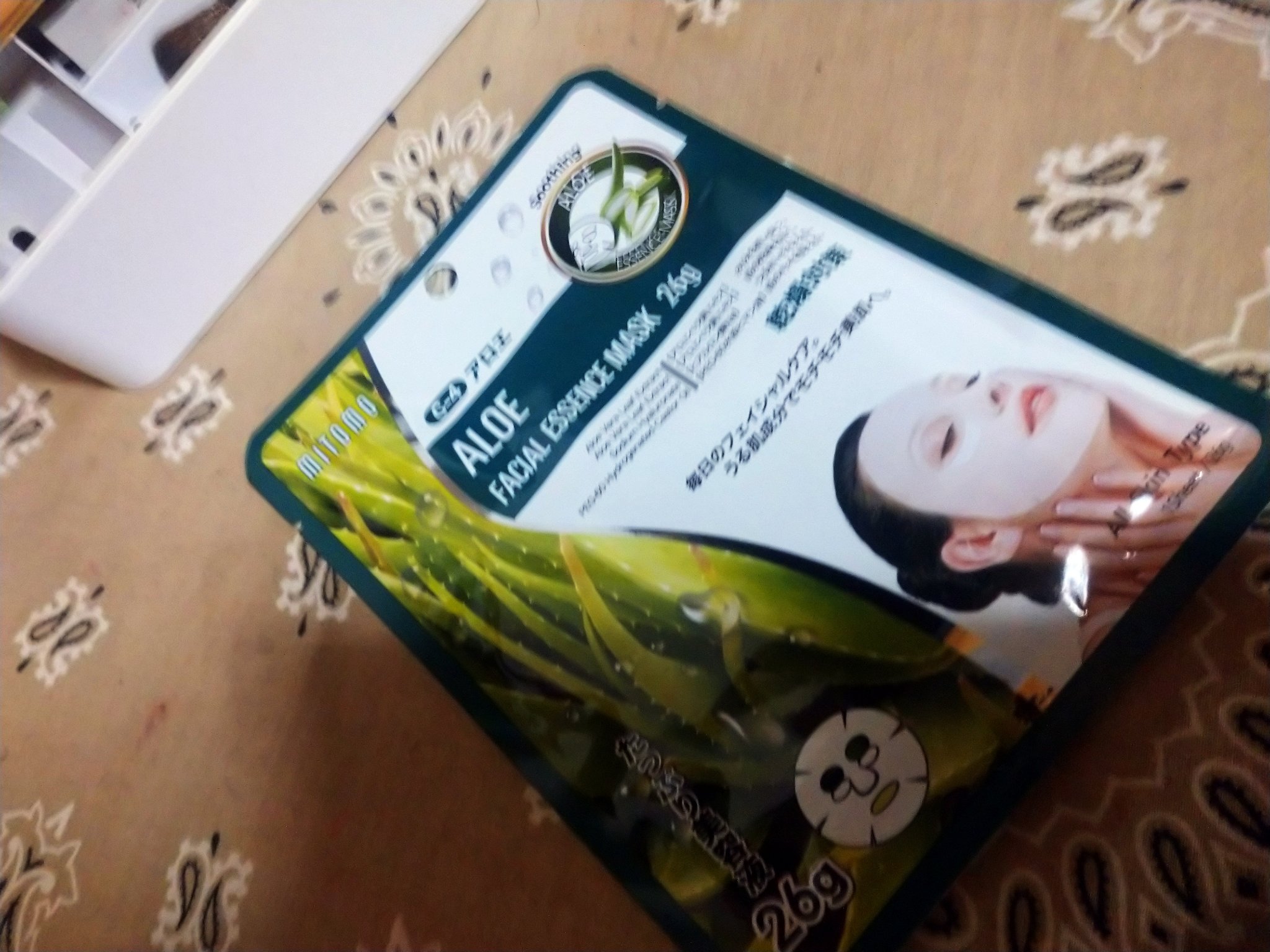 アロエモイスチャライジングフェイシャルエッセンスマスク/MITOMO/シートマスク・パックを使ったクチコミ（1枚目）