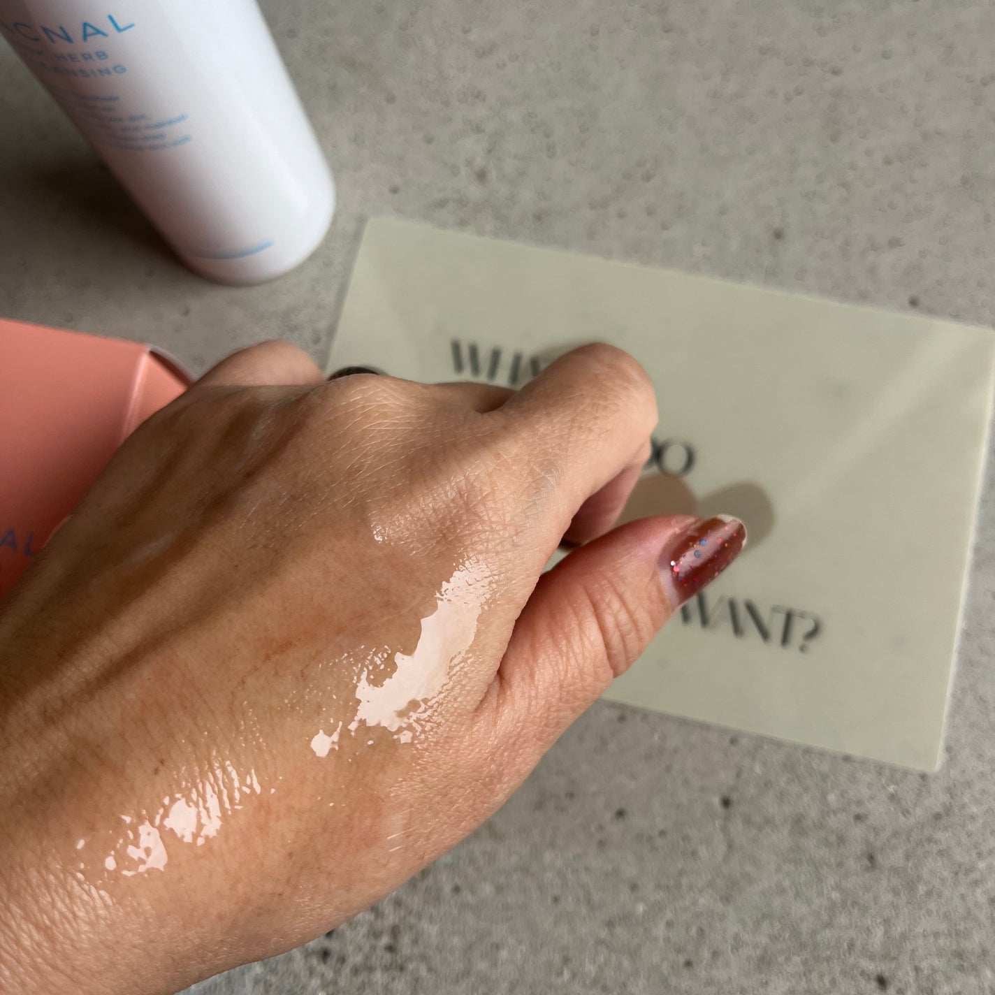 ピンクハーブクレンジング/ACNAL/オイルクレンジングを使ったクチコミ(4枚目)