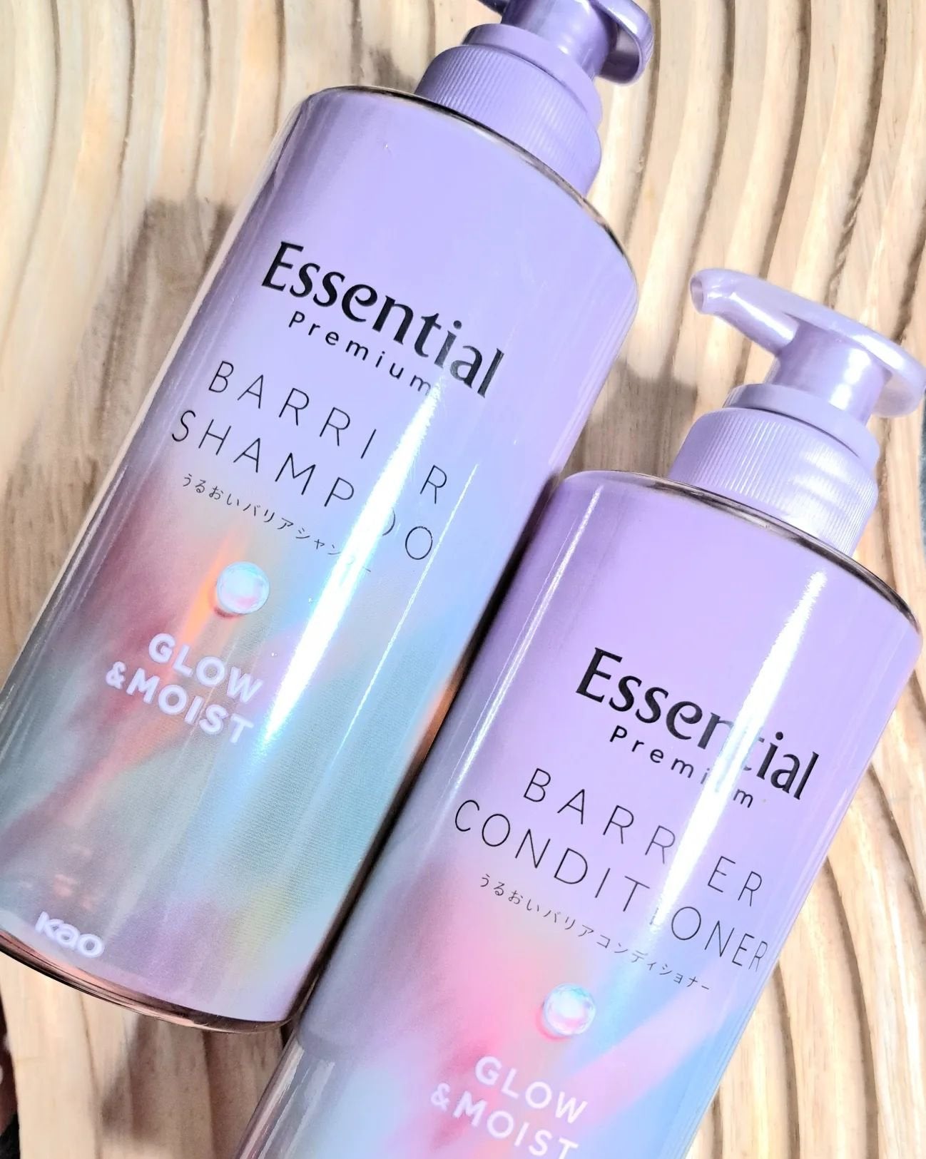 エッセンシャル プレミアム うるおいバリアシャンプー/コンディショナー グロウ&モイスト/エッセンシャル/市販シャンプーを使ったクチコミ(1枚目)