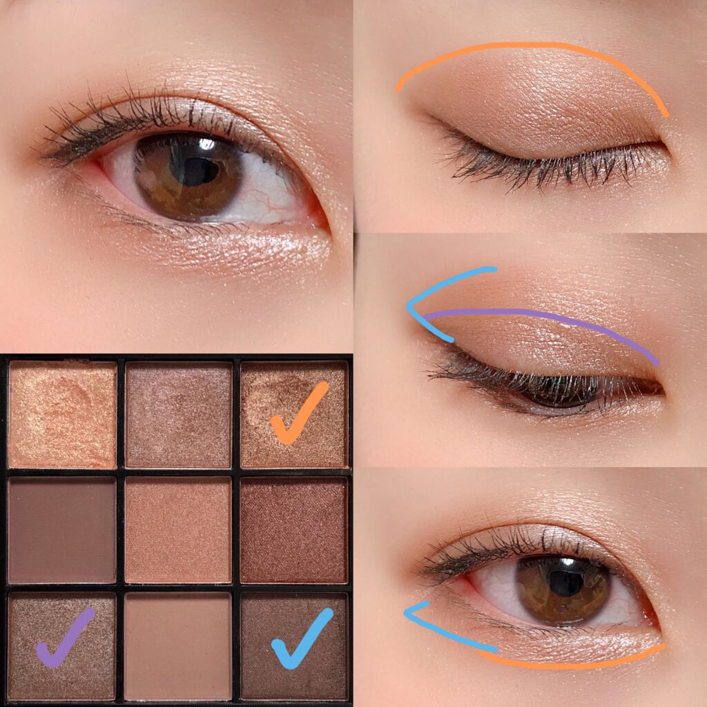 UR GLAM BLOOMING EYE COLOR PALETTE/U R GLAM/アイシャドウパレットを使ったクチコミ(3枚目)