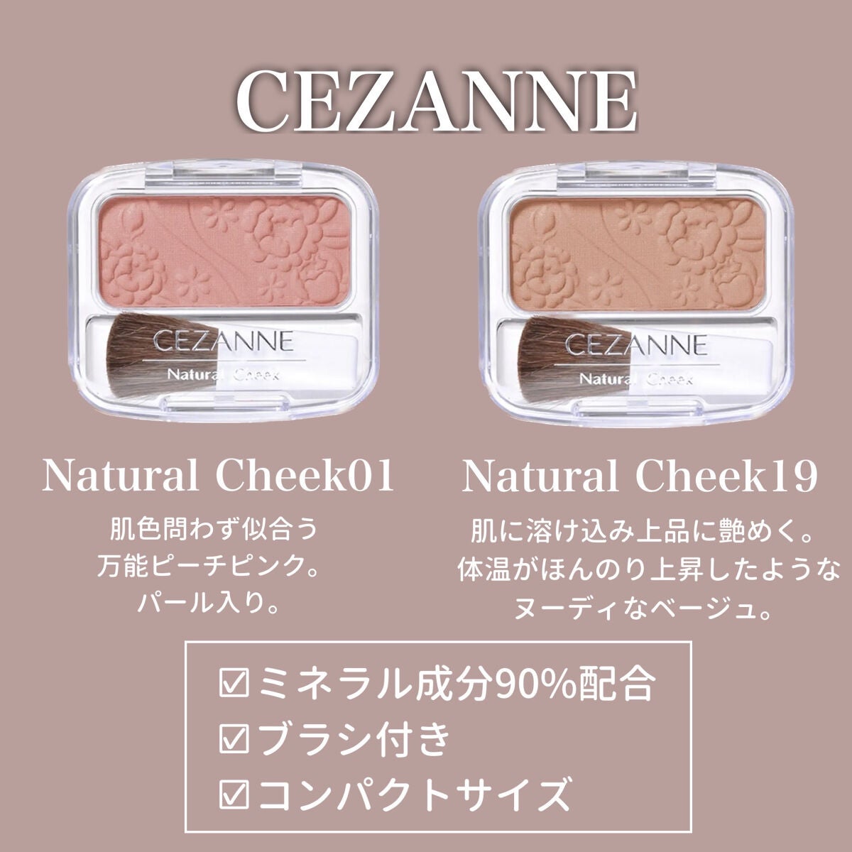 A on LIPS 「【CEZANNE】ナチュラルチーク01ピーチピンク19ペールベ..」(3枚目)