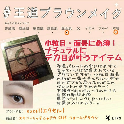スキニーリッチシャドウ/excel/アイシャドウパレットを使ったクチコミ(1枚目)