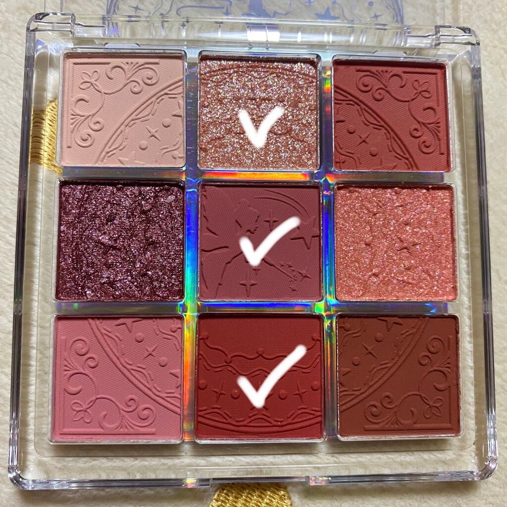 クォーツ 9色アイシャドウパレット(ドリームランドアイシャドウ)/ZEESEA/アイシャドウパレットを使ったクチコミ(2枚目)