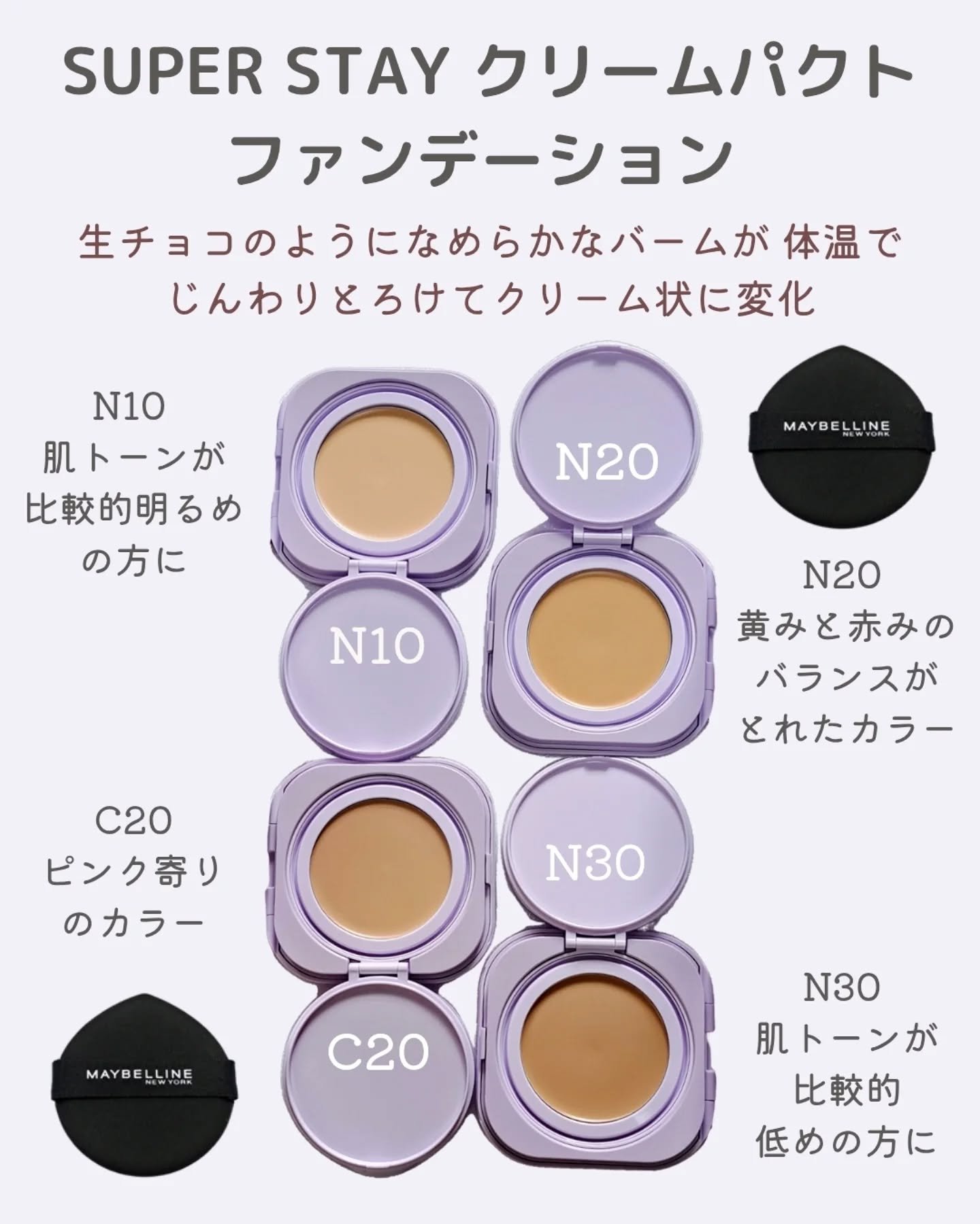 SPステイ クリームパクト ファンデーション/MAYBELLINE NEW YORK/クリーム・エマルジョンファンデーションを使ったクチコミ（2枚目）