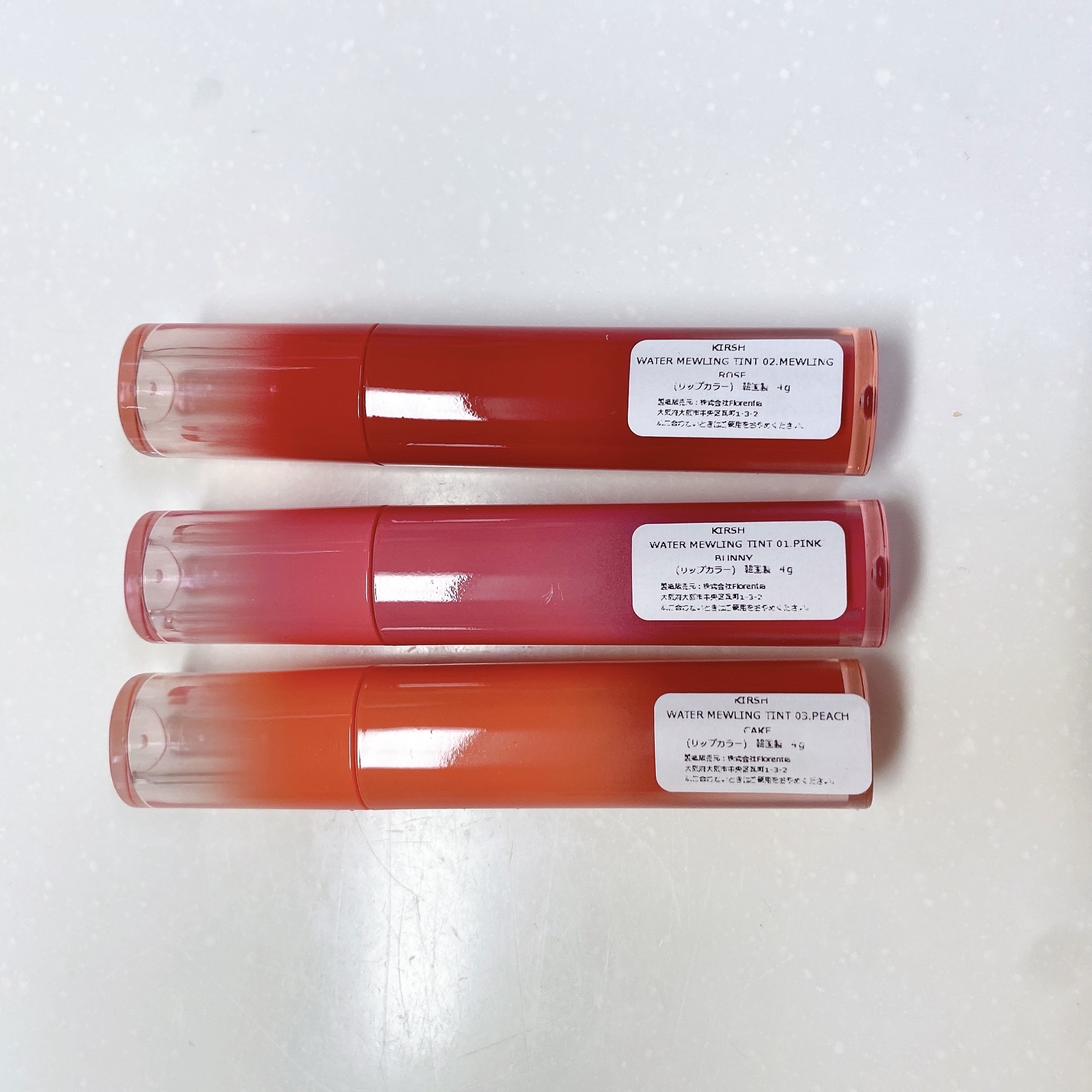 KIRSH(キルシー) ウォーターミューリングティントのクチコミ「\KIRSH ウォーターミューリングティント/

01 MEWLING ROSE

02 PI.....」（2枚目）