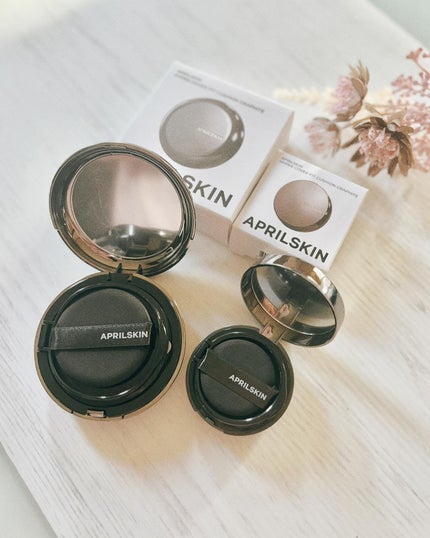 ハイパーカバーフィットクッション グラファイト/APRILSKIN/クッションファンデーションを使ったクチコミ(2枚目)