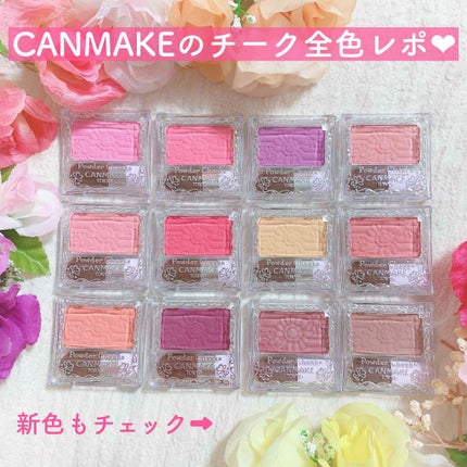 【旧品】パウダーチークス/キャンメイク/パウダーチークを使ったクチコミ(1枚目)