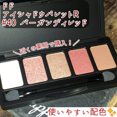 ドド アイシャドウパレットRのクチコミ「🥀1パレットでイマドキフェイス🖤

✎︎NO.110＿＿＿


みなさんこんにちは✨  り～で.....」（2枚目）