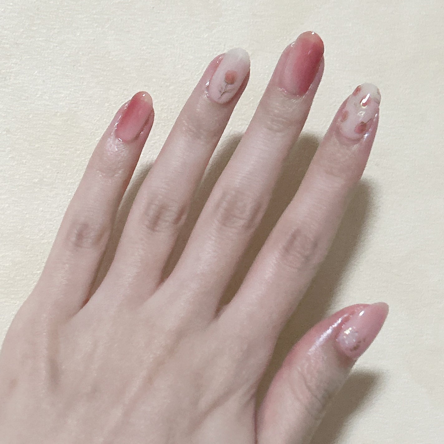 セミキュアジェルネイル(ハンド)/ohora/ネイルシールを使ったクチコミ(2枚目)