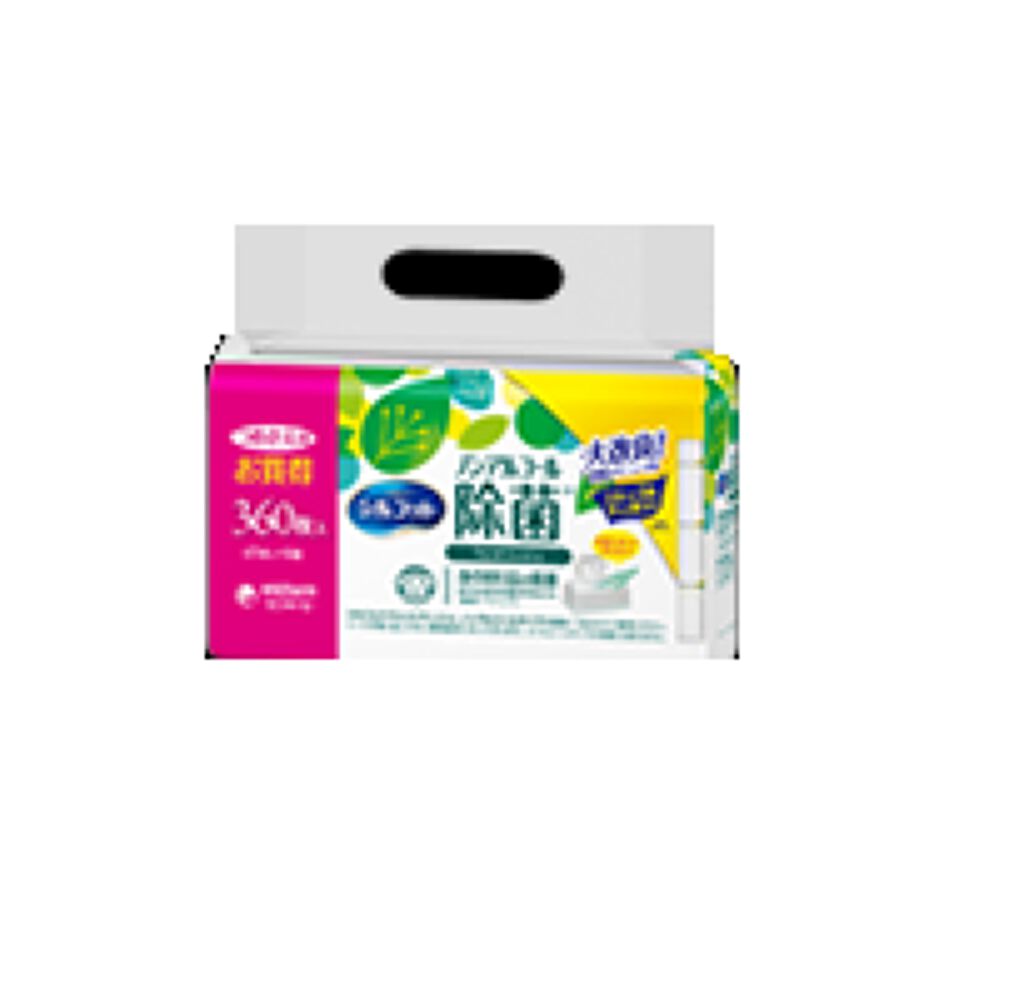 除菌ウェットティッシュ ノンアルコールタイプ つめかえ用45枚×8パック:360枚