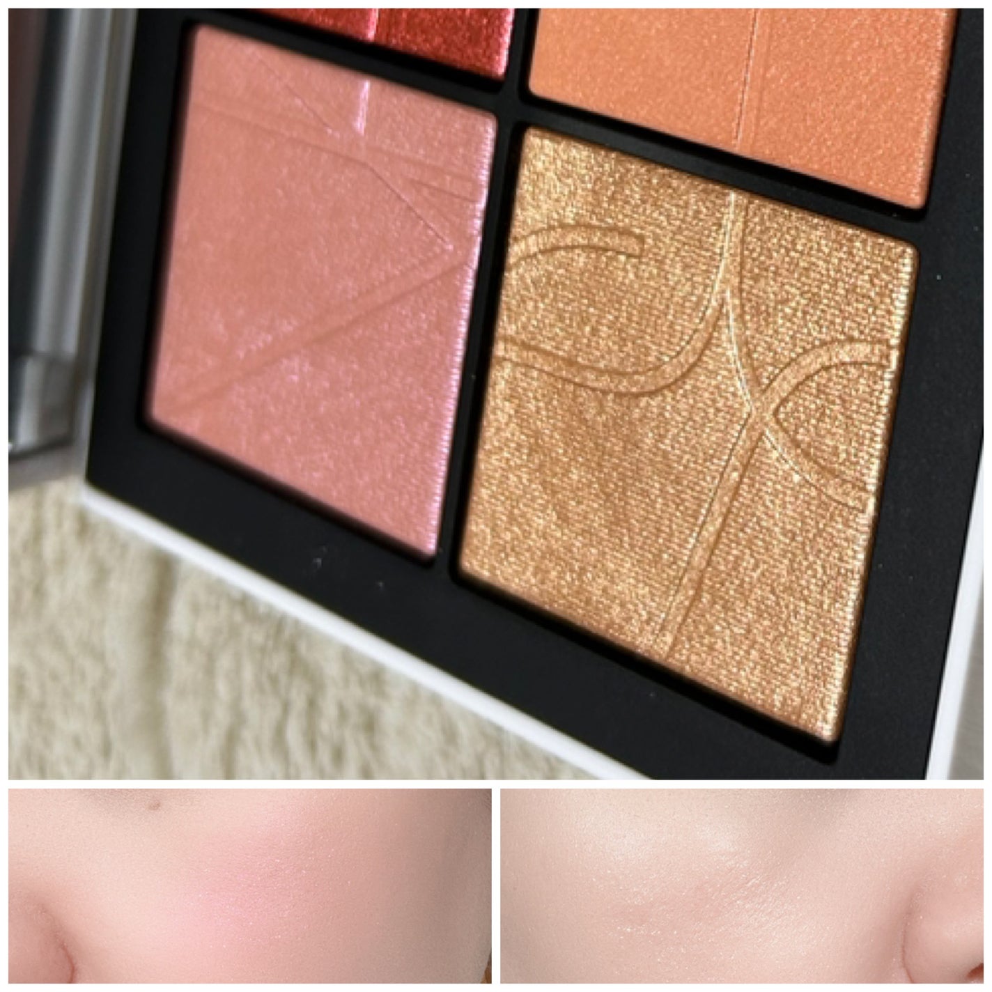 オールザットグリターズ ライトリフレクティング チークパレット /NARS/パウダーチークを使ったクチコミ(3枚目)