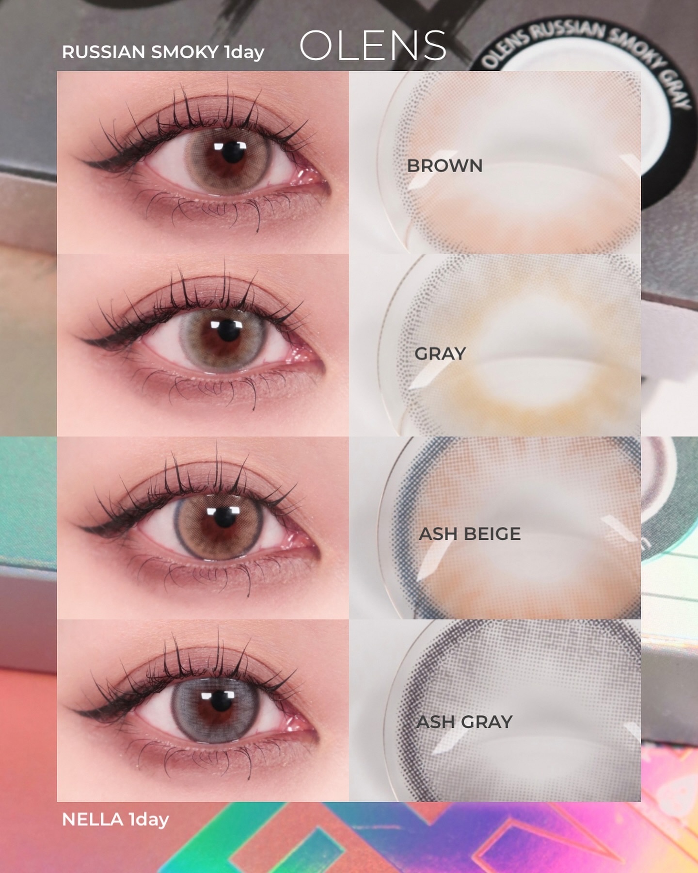 ロシアンスモーキー/OLENS/カラーコンタクトレンズを使ったクチコミ（1枚目）
