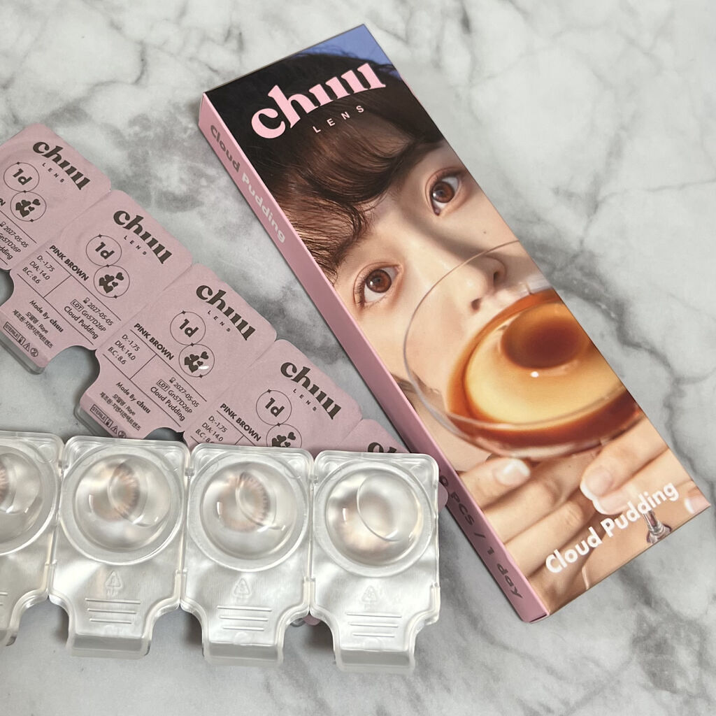 cloud pudding pink brown/chuu LENS/カラーコンタクトレンズを使ったクチコミ（2枚目）