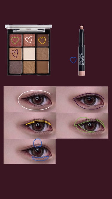 UR GLAM　BLOOMING EYE COLOR PALETTE/U R GLAM/アイシャドウパレットを使ったクチコミ（2枚目）