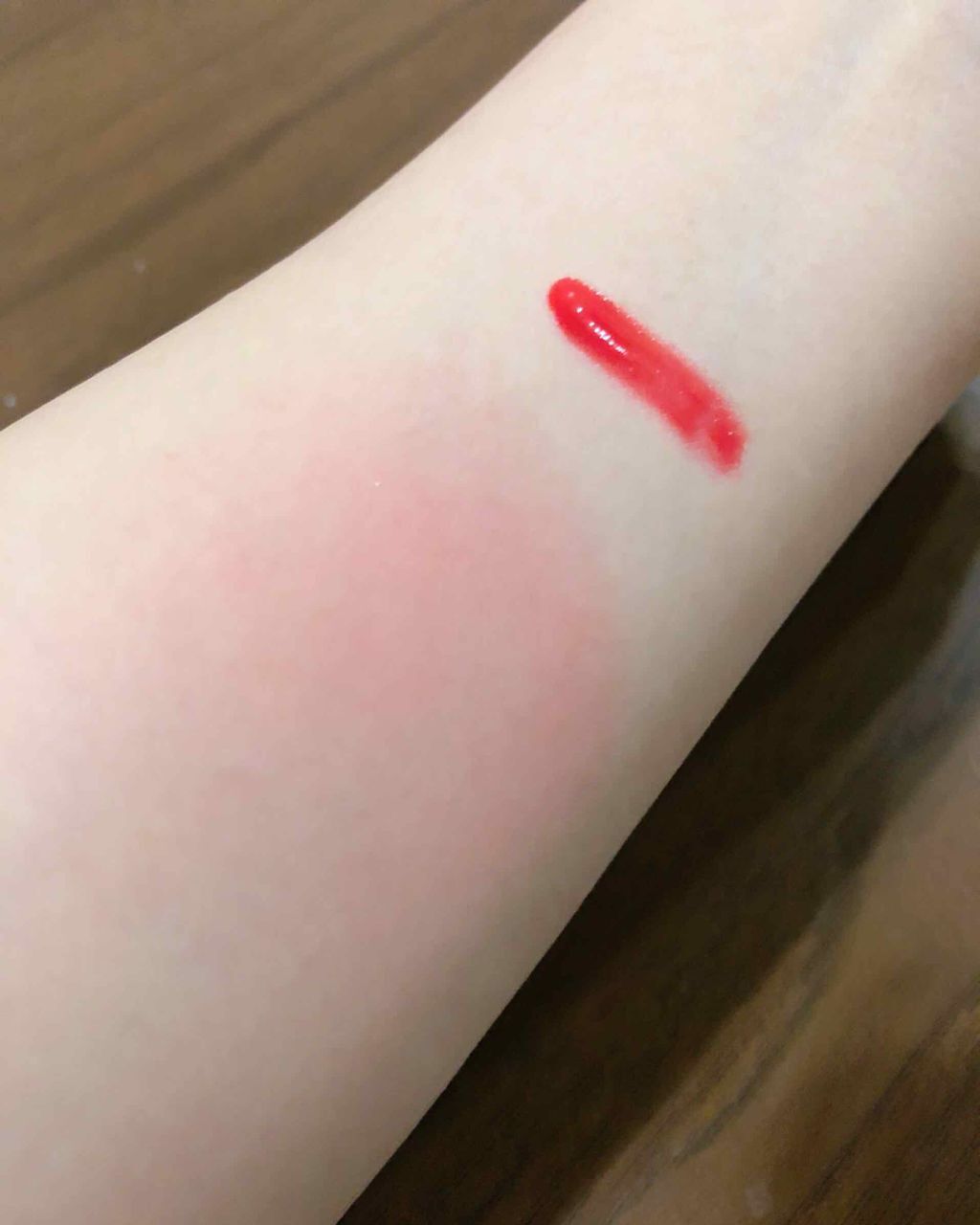 ジューシーレディリキッドチーク/キャンメイク/リキッドチークを使ったクチコミ（3枚目）