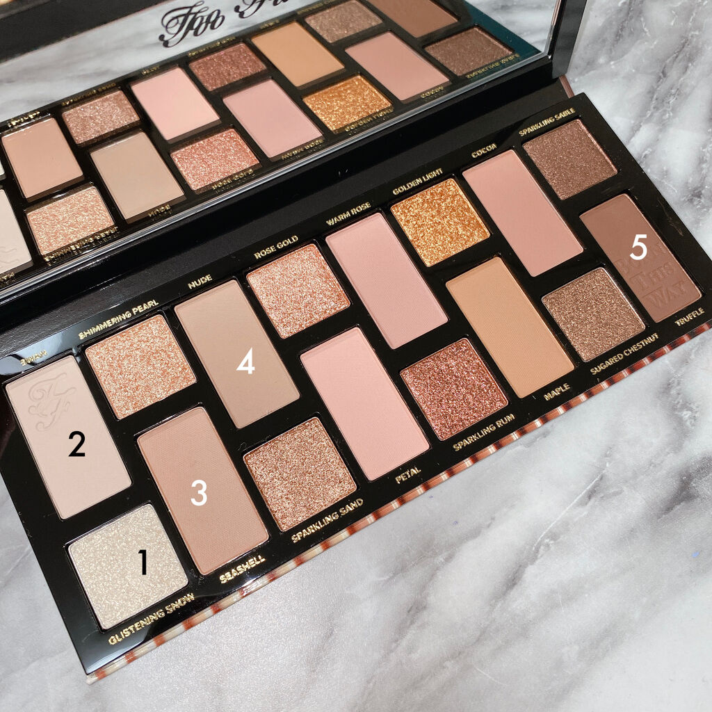 ボーン ディス ウェイ ザ ナチュラル ヌード アイシャドウ パレット/Too Faced/アイシャドウパレットを使ったクチコミ（3枚目）